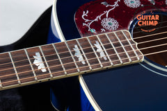 2015 Gibson Custom Shop Limited Edition SJ-200 Trans Blue Rare Run w/ OHSC + COA