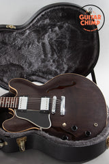 2005 Gibson Left-Handed ES-335 Dot Satin Trans Black