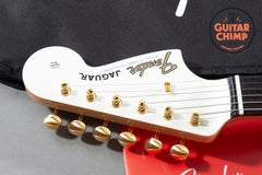 2025 Fender Japan MIJ Traditional ’60s Jaguar White Pearl Matching Headstock Gold Hardware