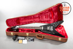 2023 Gibson 70s Flying V Ebony Black ~ EMG Jim Root Daemonum Set ~