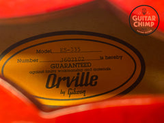 1996 Orville ES-335 Cherry Grinning Dog β59 Pickups