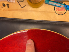 1996 Orville ES-335 Cherry Grinning Dog β59 Pickups