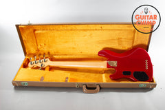 2002 Fender American Deluxe Jazz Bass V 5-String FMT Crimson Transparent | Includes Hard-Shell Case