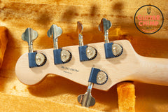 2002 Fender American Deluxe Jazz Bass V 5-String FMT Crimson Transparent | Includes Hard-Shell Case