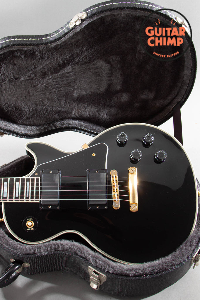 2002 Gibson Les Paul Custom Black Beauty Ebony EMG 81/85 w/ Gibson HSC