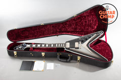 2024 Gibson Custom Shop Flying V Custom Silverburst | Murphy Lab Ultra Light Aged | Excellent Condition | Original Case & COA