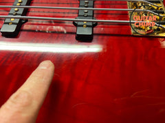 2002 Fender American Deluxe Jazz Bass V 5-String FMT Crimson Transparent | Includes Hard-Shell Case