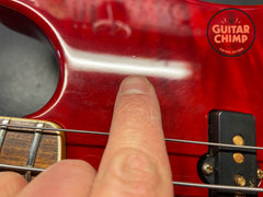 2002 Fender American Deluxe Jazz Bass V 5-String FMT Crimson Transparent | Includes Hard-Shell Case