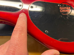 2002 Fender American Deluxe Jazz Bass V 5-String FMT Crimson Transparent | Includes Hard-Shell Case