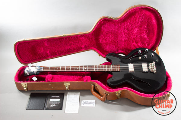 2013 Gibson Memphis ES-335 Bass Ebony Long Scale Semi-Hollow w