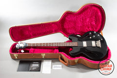2013 Gibson Memphis ES-335 Bass Ebony Long Scale Semi-Hollow w/ OHSC + COA