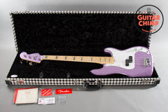 2017 Fender Limited Edition Adam Clayton Signature Precision P Bass Purple Sparkle