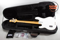 2024 Ernie Ball Music Man Retro 70's Stingray Bass Guitar White | Excellent Condition | MONO Soft Case Included