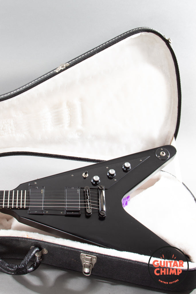 2006 Gibson Flying V Gothic II Satin Black Ebony EMG 81/85 w/ OHSC