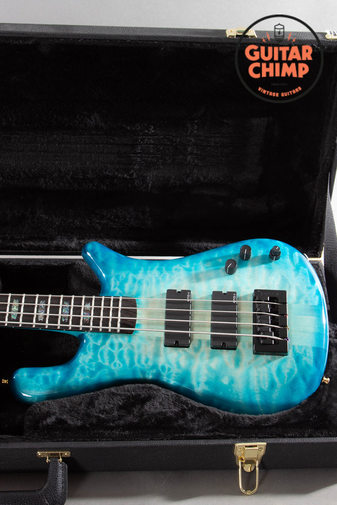 2023 Spector USA NS-2 4-String Bass Blue Burst Quilt Top | HAZ 18V Pre-Amp | Original Case