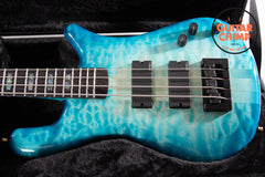 2023 Spector USA NS-2 4-String Bass Blue Burst Quilt Top | HAZ 18V Pre-Amp | Original Case