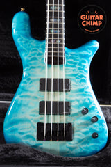 2023 Spector USA NS-2 4-String Bass Blue Burst Quilt Top | HAZ 18V Pre-Amp | Original Case