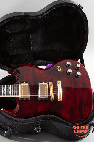 2024 Gibson SG Supreme Wine Red AAA Figured Maple Top Ebony Coil Split w/ OHSC