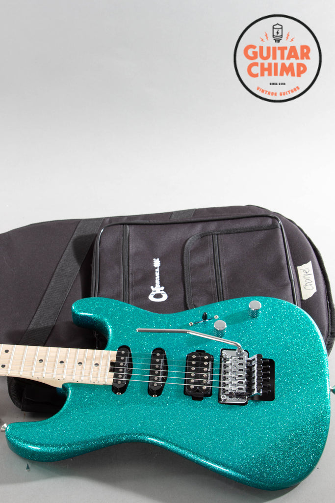 Charvel Pro-Mod San Dimas Style 1 HSS with Floyd Rose Aqua Flake | Seymour Duncan Pickups | Excellent Condition | Original Gig Bag Included
