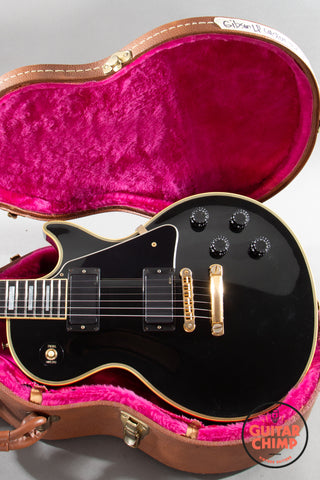 1993 Gibson Les Paul Custom Black Beauty Ebony Dual EMG 85 Active Pickups w/ OHSC