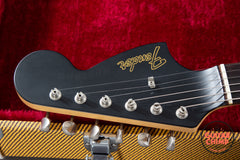 2010 Fender Japan MIJ MG69/MH Mustang Matte Black Matching Headstock Stop Tail w/ Tweed HSC