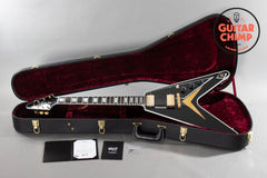 2022 Gibson Custom Shop Flying V Custom Ebony Black Beauty