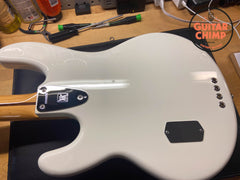 2024 Ernie Ball Music Man Retro 70's Stingray Bass Guitar White | Excellent Condition | MONO Soft Case Included