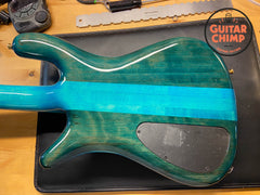 2023 Spector USA NS-2 4-String Bass Blue Burst Quilt Top | HAZ 18V Pre-Amp | Original Case