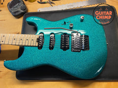 Charvel Pro-Mod San Dimas Style 1 HSS with Floyd Rose Aqua Flake | Seymour Duncan Pickups | Excellent Condition | Original Gig Bag Included