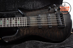 2017 Spector USA NS-5XL 5-String Bass – Black Quilt, EMG/HAZ 9V, w/ OHSC