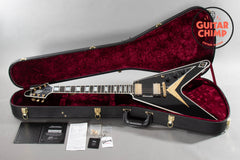 2017 Gibson Custom Shop Flying V Custom Ebony Black Beauty
