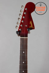 2006 Fender Japan Jaguar JG66-93 Old Candy Apple Red Matching Head-stock