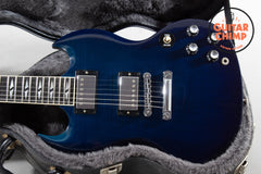 2005 Gibson SG Supreme Midnight Blue Burst AAA Flame Top – Original Case