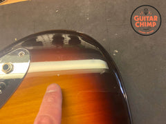 2002 Fender Japan Jaguar JG66B ’66 Reissue 3-Tone Sunburst Block Inlays | Very Good Condition