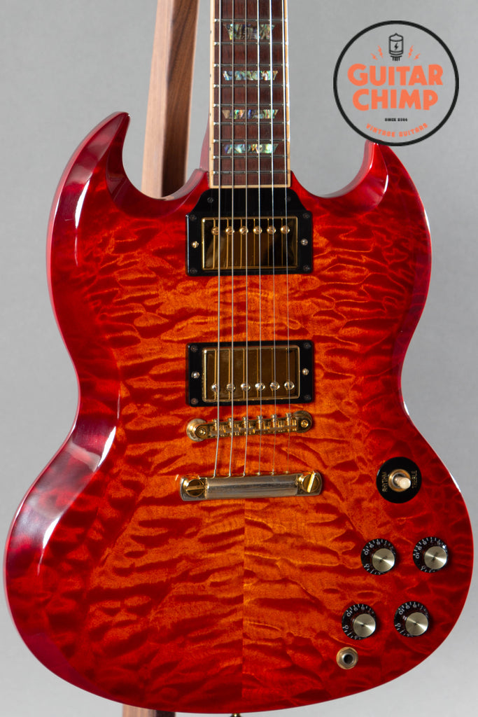 2008 Gibson Custom Shop SG Elegant Quilt Top Fire Mist