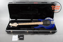 2019 Ernie Ball Music Man Stingray Short Scale Bass Black Ultramarine Blue