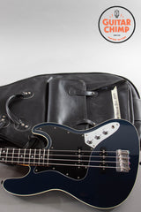 2004 Fender CIJ Aerodyne AJB-80M/DJ Jazz Bass – Gun Metal Blue, Rare 32" Scale