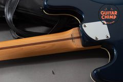 2004 Fender CIJ Aerodyne AJB-80M/DJ Jazz Bass – Gun Metal Blue, Rare 32" Scale