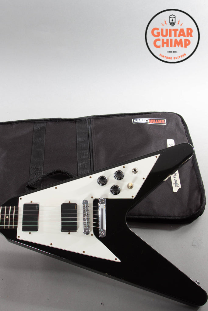 1995 Gibson Flying V ’67 Reissue Ebony w/ EMG 85/81 – Player-Grade Mod