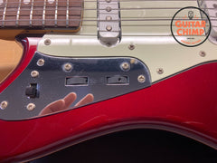 2006 Fender Japan Jaguar JG66-93 Old Candy Apple Red Matching Head-stock