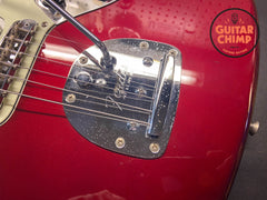 2006 Fender Japan Jaguar JG66-93 Old Candy Apple Red Matching Head-stock