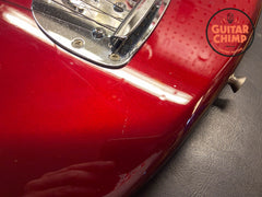 2006 Fender Japan Jaguar JG66-93 Old Candy Apple Red Matching Head-stock