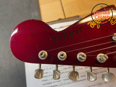 2006 Fender Japan Jaguar JG66-93 Old Candy Apple Red Matching Head-stock