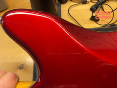 2006 Fender Japan Jaguar JG66-93 Old Candy Apple Red Matching Head-stock