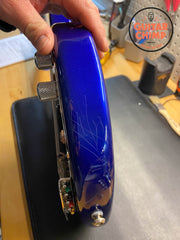 2019 Ernie Ball Music Man Stingray Short Scale Bass Black Ultramarine Blue