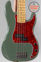 2017 Fender American Pro Precision P Bass V 5- String Bass Guitar Antique Olive