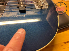 2004 Fender CIJ Aerodyne AJB-80M/DJ Jazz Bass – Gun Metal Blue, Rare 32" Scale