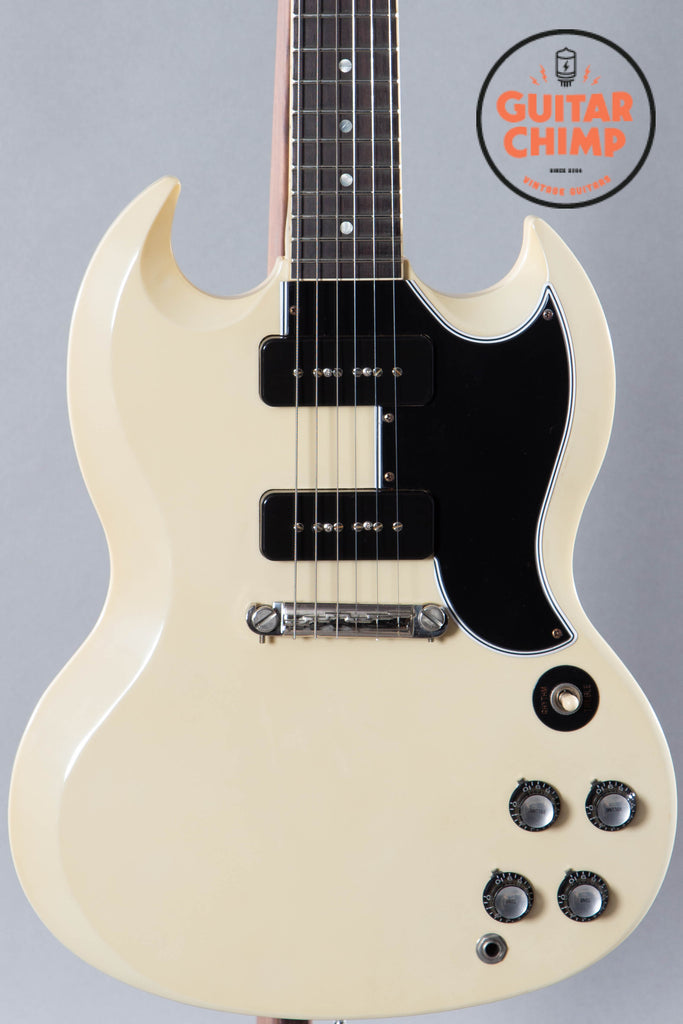 2022 Gibson Custom Shop “CME Spec” ‘63 SG Special Reissue Lightening Bar Polaris White VOS