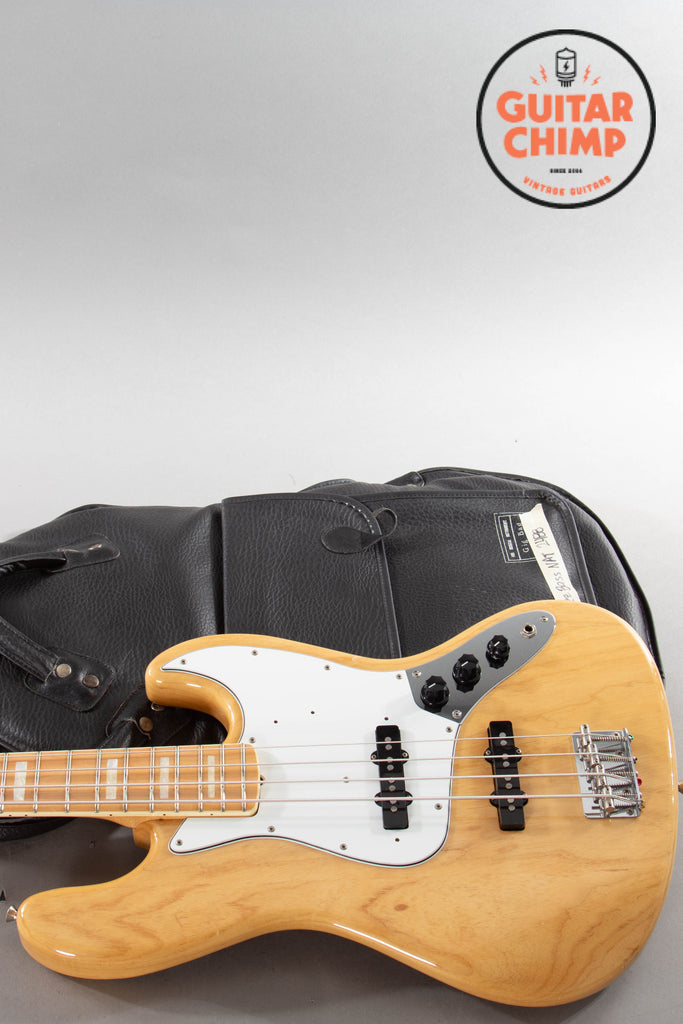 1997 Fender Japan JB75-90US ’75 Reissue Jazz Bass Natural CIJ w/ USA Pickups | Bound Maple Neck | Gig Bag