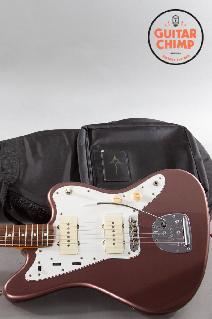 1999 Fender Japan JM66-RC Jazzmaster ’62 Reissue Burgundy Mist Metallic Matching Headstock | CIJ Limited Run | Rare Color